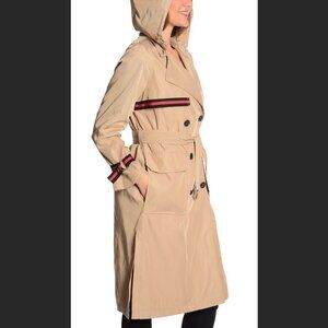 grosgrain trim trench coat
